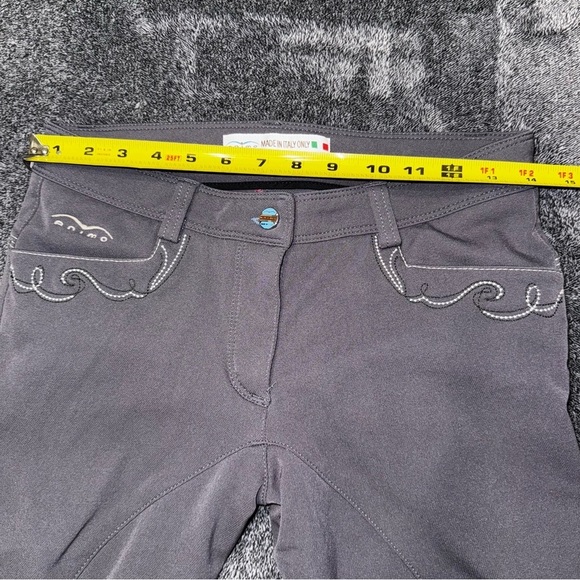 AMINO GRAY RIDING PANTS BREECHES MADE IN ITALY SIZE 42 - Picture 7 of 11